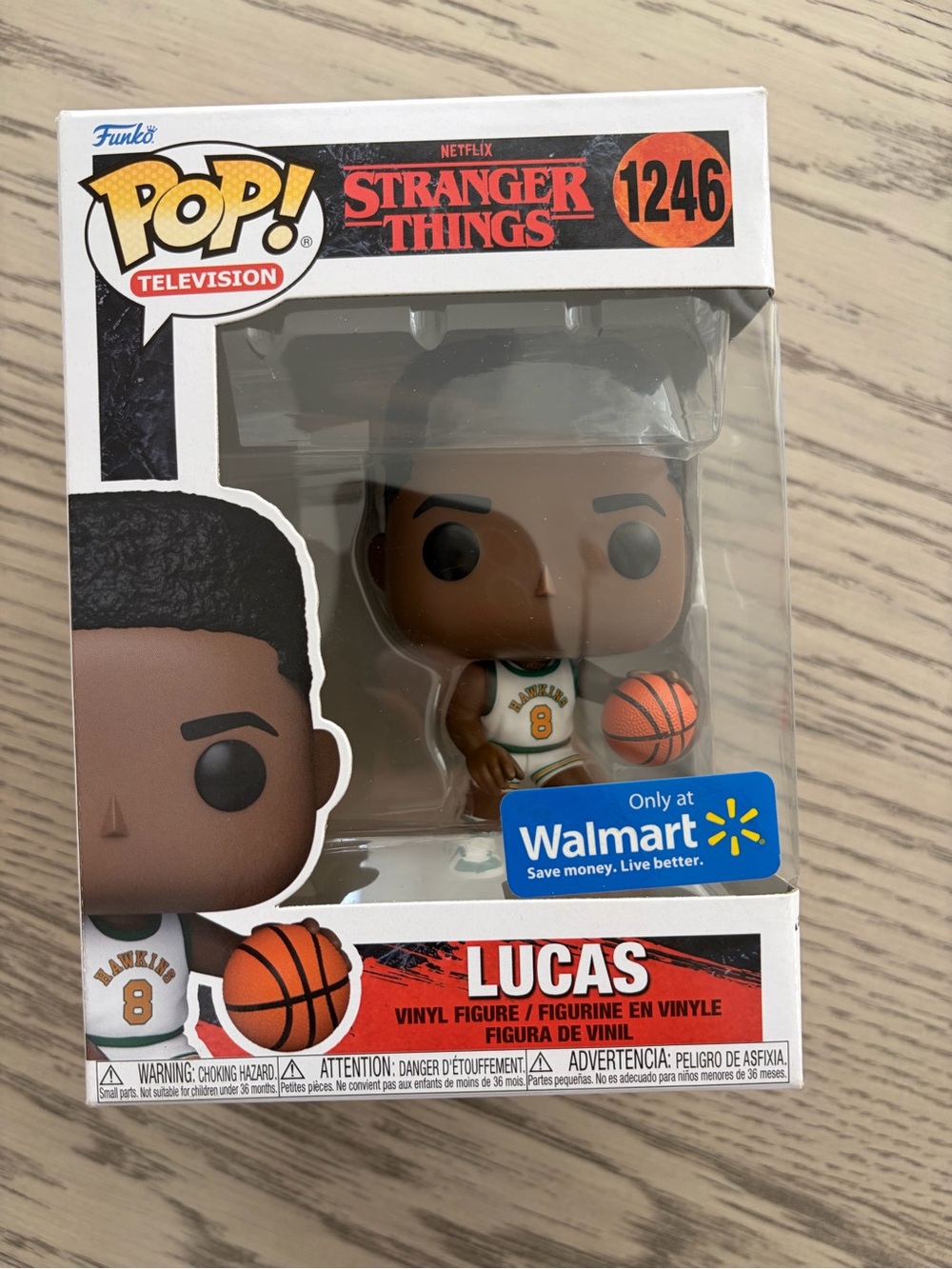 Funko Pop! Lucas in White Jersey with Orange Basketball